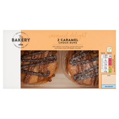 The Bakery at ASDA 2 Karamell-Windbeutel