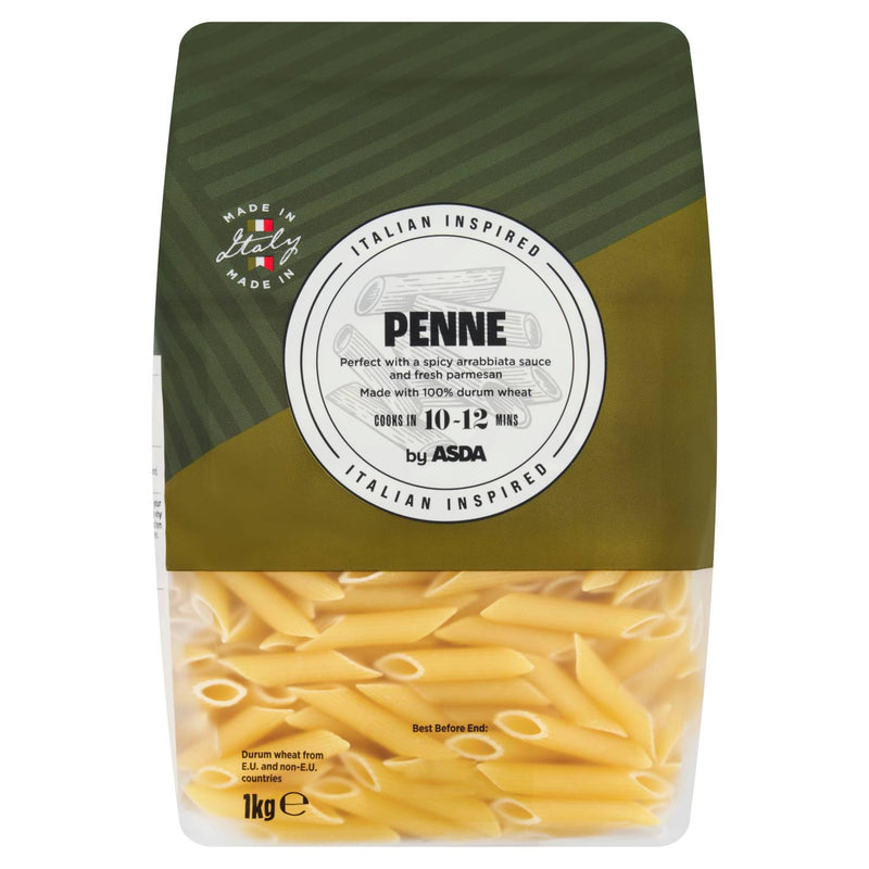 ASDA Penne pasta dried 1kg (British brand)