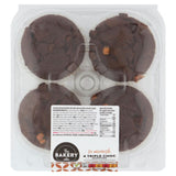 ASDA Bakery triple chocolate muffins 4 pack (British brand)