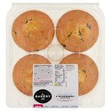 Blueberry muffins 4 pack British bakery treat - British product
