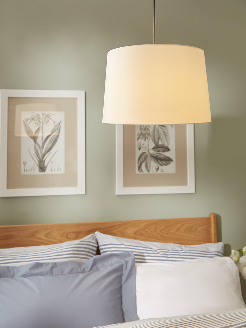John Lewis Gemma tapered silk lampshade in oyster (British brand)