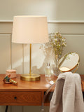 John Lewis Gemma tapered silk lampshade in oyster (British brand)