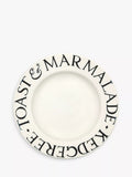 Emma Bridgewater Black Toast Marmalade side plate 21.5cm - British product