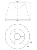 John Lewis Oratorio silk tapered lampshade, imported from the UK