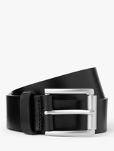 John Lewis John Lewis Leather Belt, Black- Buy online at McGrocer