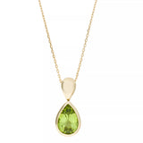John Lewis E.W Adams 9ct Yellow Gold and Peridot Drop Pendant Necklace, 40.6cm- Buy online at McGrocer