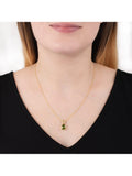 E W Adams pendant necklace 9ct yellow gold peridot, UK version