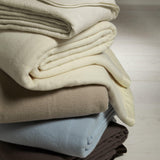 John Atkinson Merino Wool Blanket Winter White (British brand)