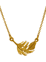 John Lewis Alex Monroe Little Feather Necklace, Gold- Buy online at McGrocer