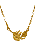 Alex Monroe little feather necklace gold plated sterling silver (British brand)