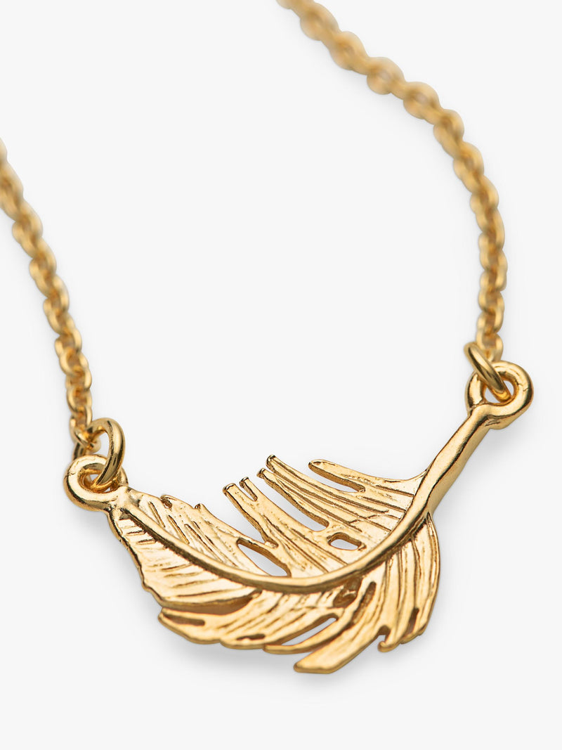 Alex Monroe little feather necklace gold plated sterling silver (British brand)
