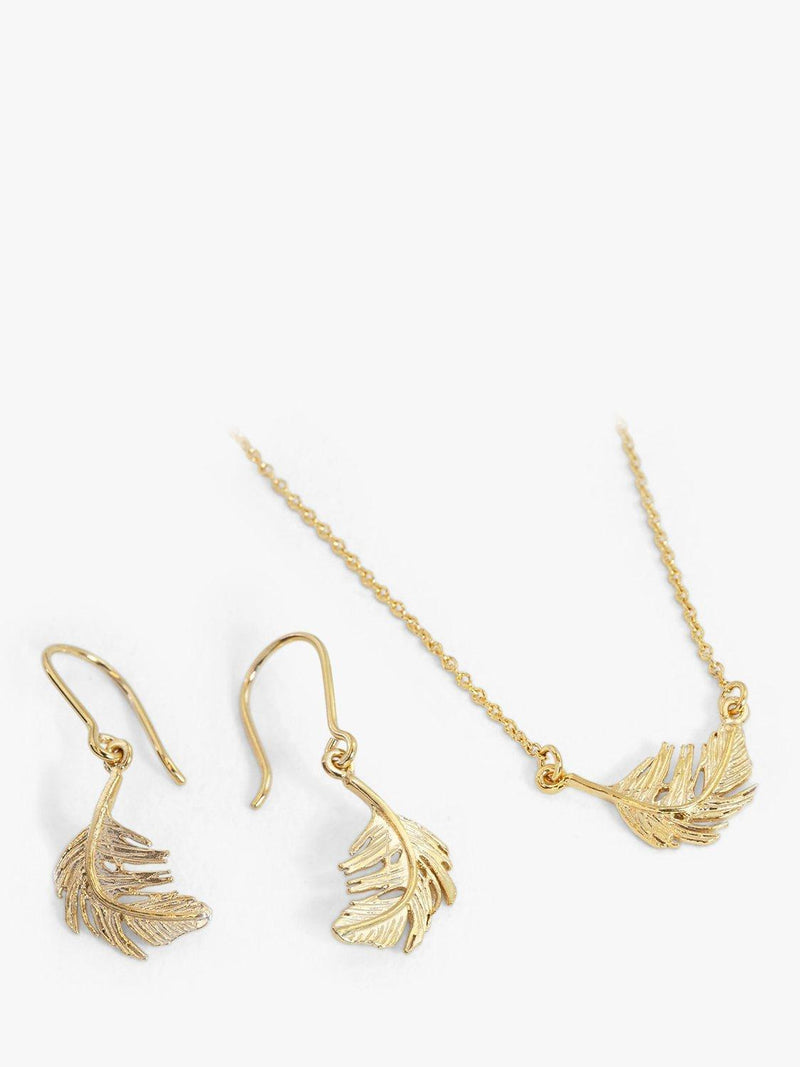 Alex Monroe little feather necklace gold plated sterling silver (British brand)