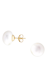 John Lewis E.W Adams 9ct Yellow Gold Freshwater Pearl Bouton Stud Earrings- Buy online at McGrocer