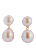 E.W Adams 9ct Gold Freshwater Pearl Drop Earrings