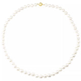 E.W Adams 9ct gold pearl necklace with coffee bean clasp, UK version