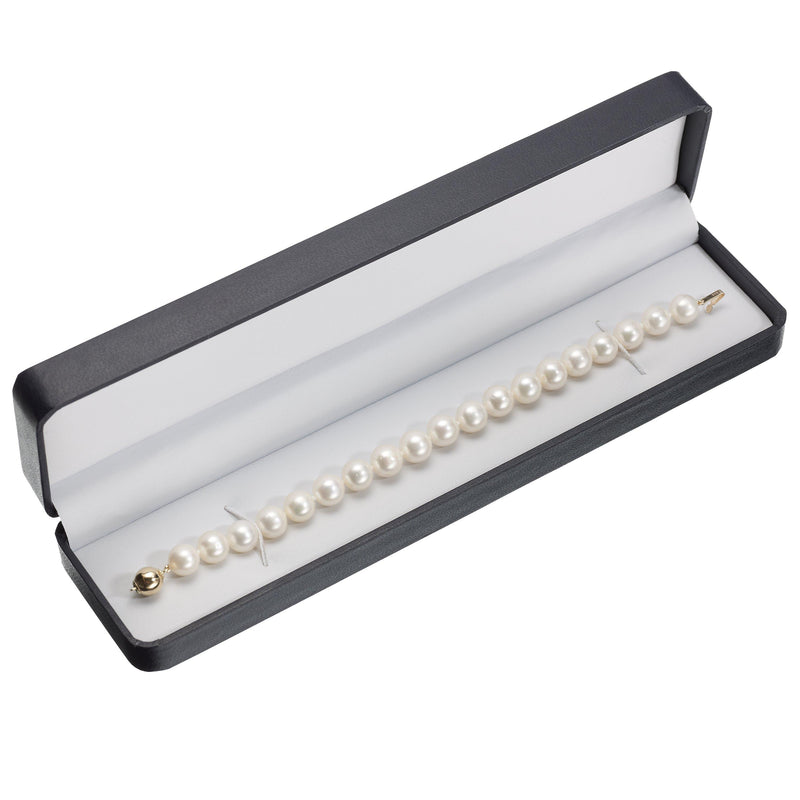 E.W Adams freshwater pearl knotted bracelet 7.5in gold clasp, UK version