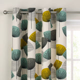 Sanderson Dandelion Clocks Pair Lined Eyelet Curtains, Aqua, H137 x W228cm