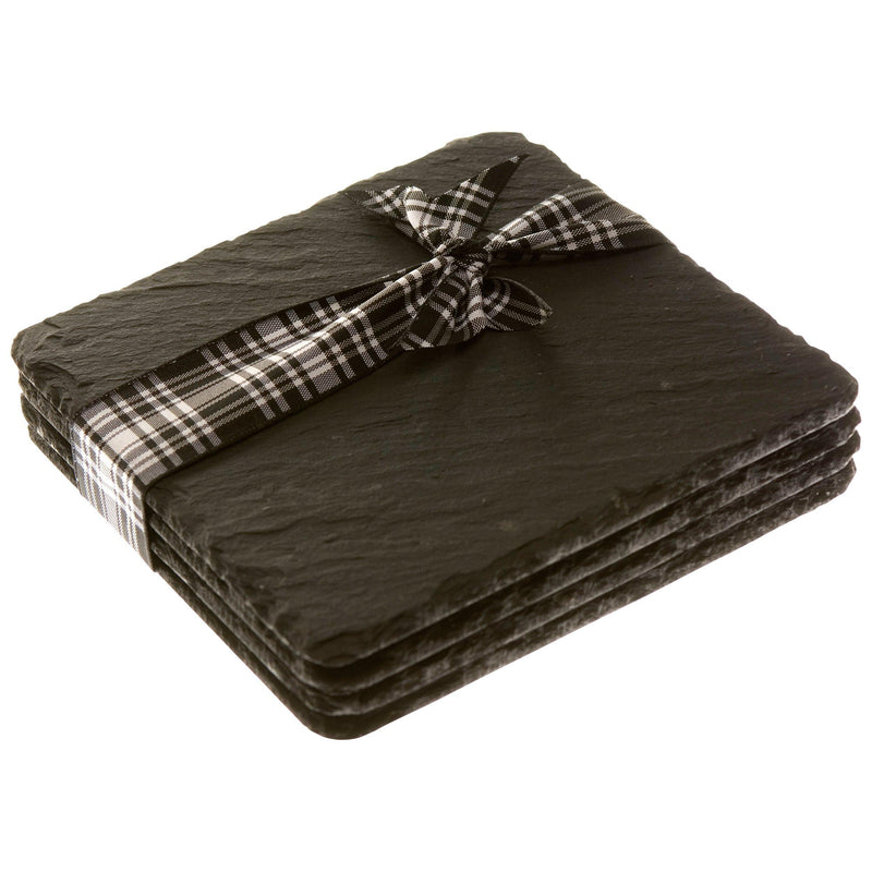 Selbrae House black slate coasters set of 4 - British product