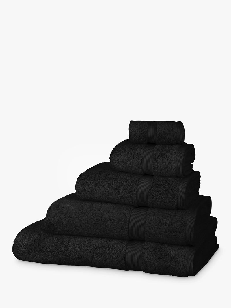 John Lewis Egyptian Cotton Face Cloth (Set of 2), Black