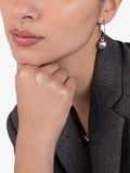 Andea silver cube drop earrings 3.8x8cm, imported from the UK