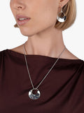 Andea silver round twist drop earrings (British brand)