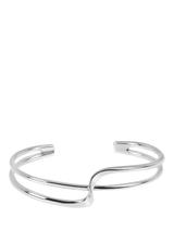 John Lewis Andea Double Twist Half Bangle Silver Jewellery- Buy online at McGrocer