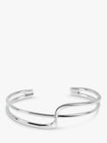 Andea silver bangle 6.5 x 5.5cm - British product