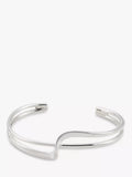 Andea silver bangle 6.5 x 5.5cm - British product