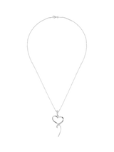 John Lewis Andea Open Heart Pendant Necklace Silver- Buy online at McGrocer