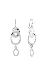 John Lewis Andea Hammered Open Oval Drop Earrings- Buy online at McGrocer