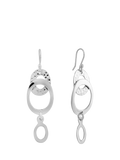 Andea hammered open oval drop earrings, imported from the UK