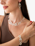 Andea hammered open oval drop earrings, imported from the UK