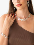 Andea hammered open oval drop earrings, imported from the UK