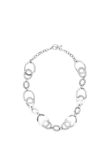 John Lewis Andea Silver Hammered Oval Link Necklace- Buy online at McGrocer