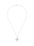 Andea pendant necklace hammered puffed heart silver - British product