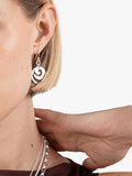 Andea silver spiral circle drop earrings 4x2cm (British brand)