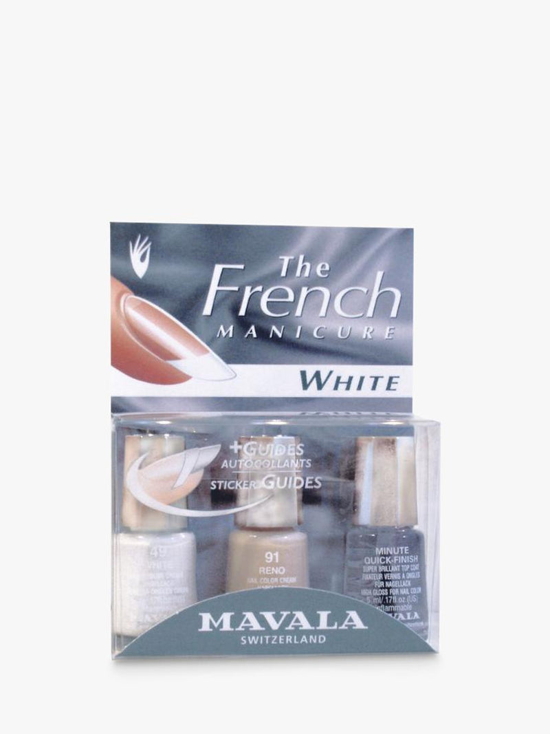 Mavala French Manicure White Set nail polish kit, imported from the UK