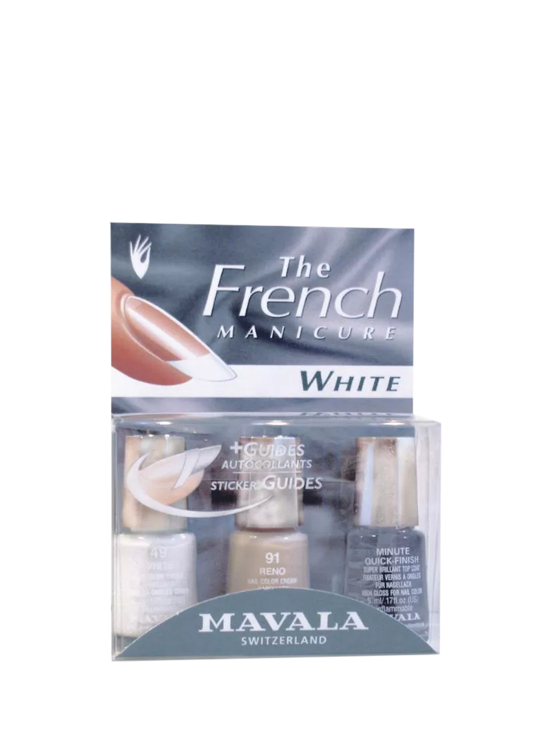 Mavala French Manicure White Set nail polish kit, imported from the UK