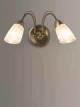 John Lewis John Lewis Mizar Wall Light, 2 Arm, Antique Brass- Buy online at McGrocer