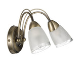 John Lewis Mizar double arm wall light antique brass, UK version