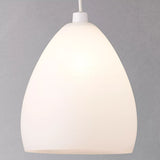 John Lewis Corina easy-to-fit ceiling shade opal glass - British product
