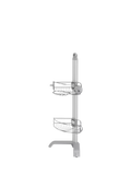 Simplehuman corrosion-resistant stainless steel corner shower caddy with adjustable shelves (British brand)