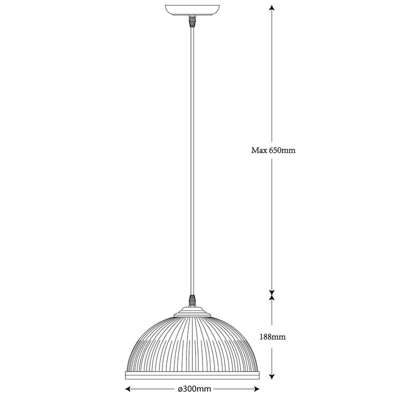 John Lewis ribbed glass pendant light bronze, imported from the UK