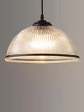 John Lewis ribbed glass pendant light bronze, imported from the UK