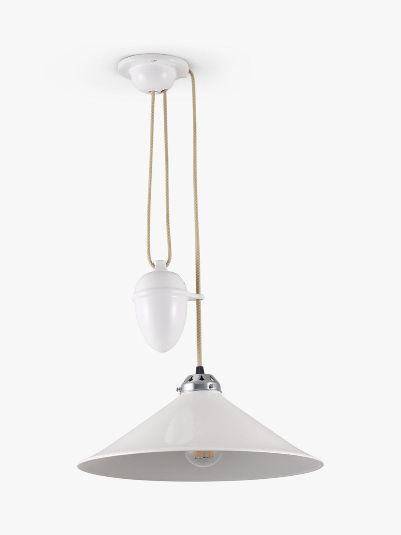 Original BTC Cobb ceiling light with bone china shade (British brand)
