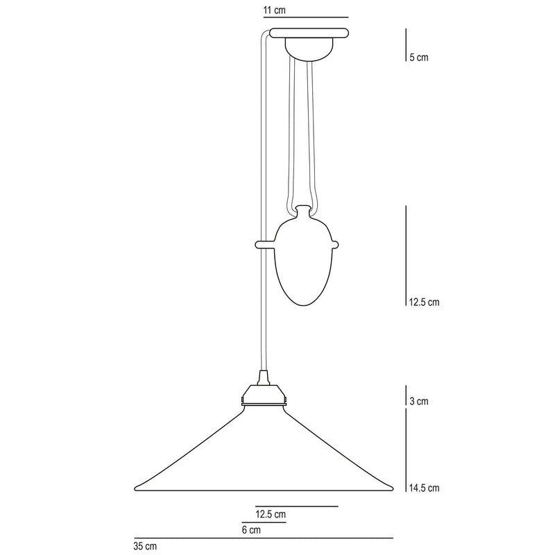 Original BTC Cobb ceiling light with bone china shade (British brand)