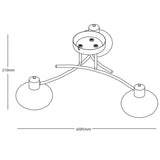 John Lewis Elio 3 Arm Ceiling Light - British product