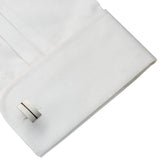 John Lewis striped oblong cufflinks black - British product