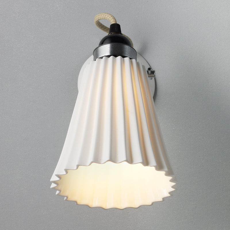 Original BTC Hector Pleat wall light H24cm, imported from the UK