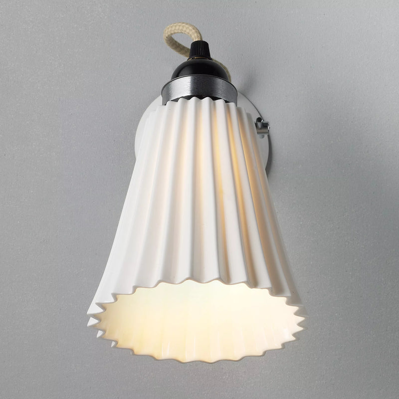 Original BTC Hector Pleat wall light H24cm, imported from the UK